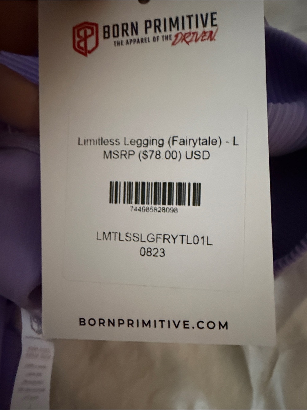 Born Primitive Ribbed Lavender (Fairytale) High-Rise Leggings - Picture 5 of 5